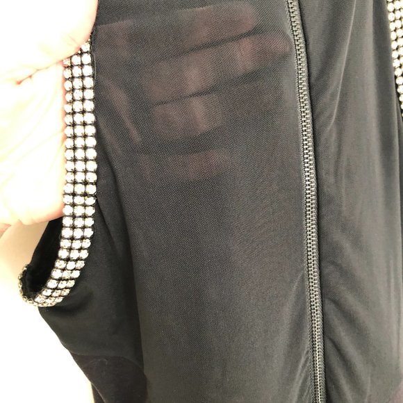 Guess - Black bodycon dress with crystal neck detail - Picture 6 of 6